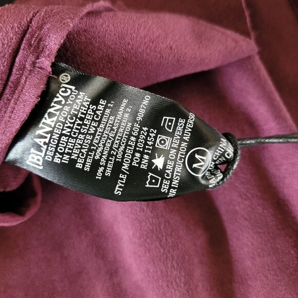 Blanknyc Womens Micro Suede Purple Drape Jacket Size Medium New - Picture 4 of 9